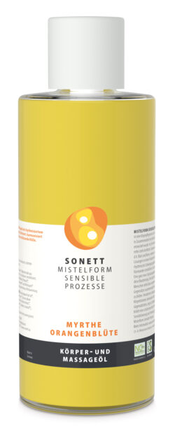 SONETT MISTELFORM. SENSIBLE PROZESSE Körper- und Massageöl Myrthe-Orangenblüte 485ml