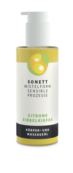 SONETT MISTELFORM. SENSIBLE PROZESSE Körper- und Massageöl Zitrone-Zirbelkiefer 6 x 145ml