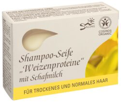 Saling Shampoo-Seife Weizenproteine mit Schafmilch für trockenes und normales Haar 125g