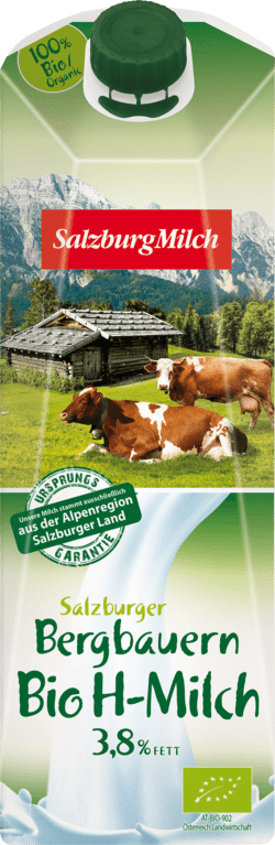 SalzburgMilch Salzburger Bergbauern Bio H-Milch 3,8% 1 Liter 12 x 1l