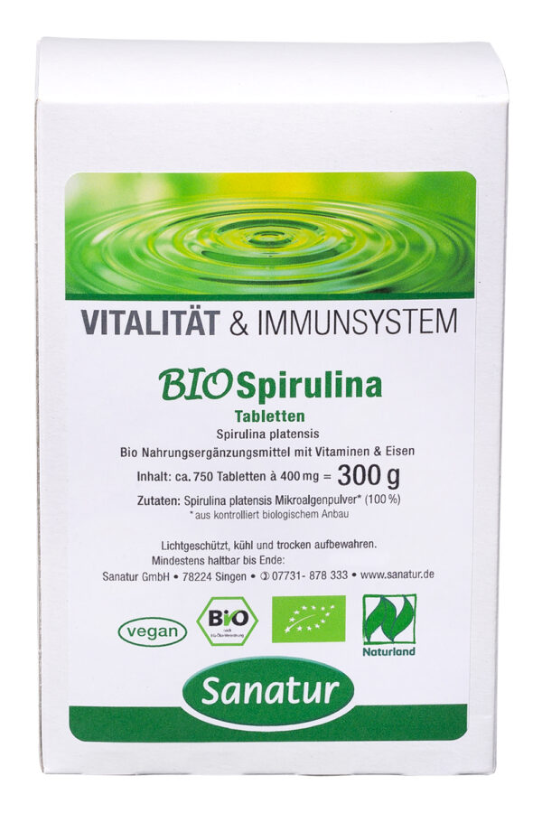Sanatur BioSpirulina 750 Tabletten, Nachfüllpackung, kbA 300g