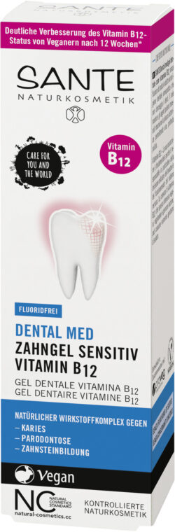 Sante DENTAL MED Zahngel Vitamin B12 ohne Fluorid 6 x 75ml