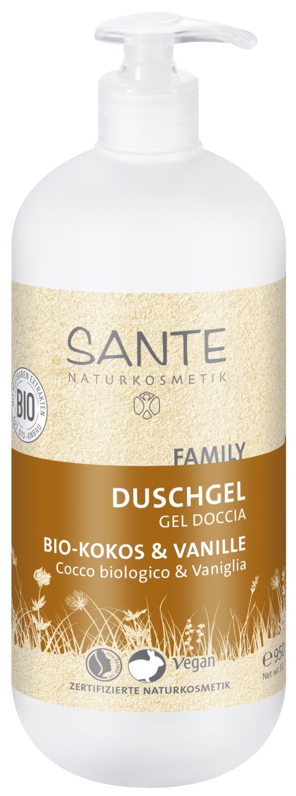 Sante FAMILY Duschgel Bio-Kokos&Vanille 950ml
