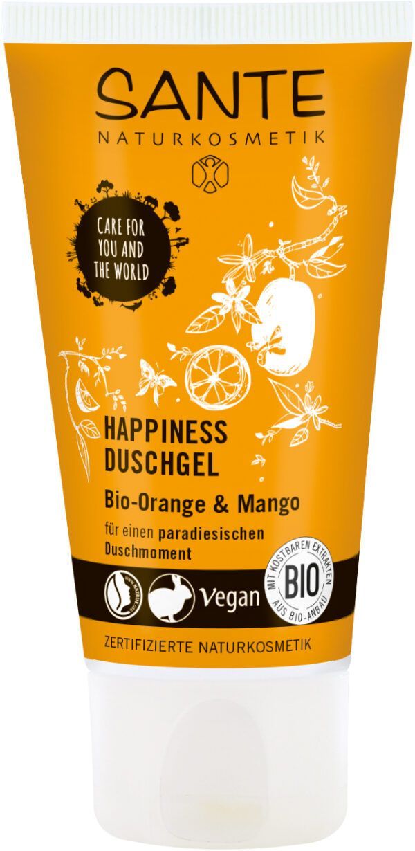 Sante Kleingröße Happiness Duschgel Bio-Orange & Mango 50ml