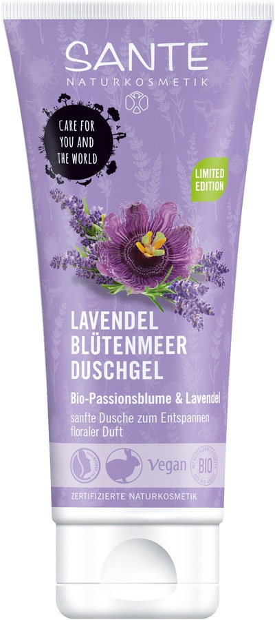 Sante Limited Edition Lavendel Blütenmeer Duschgel Bio-Passionsblume & Lavendel 200MLT