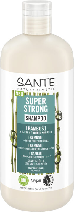 Sante SUPER STRONG Shampoo Bio-Bambus Extrakt + 3-Fach Protein Komplex 4 x 500ml