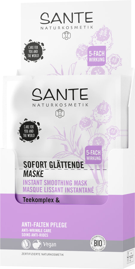 Sante Sofort glättende Maske Teekomplex & Parakresse 10 x 8ml