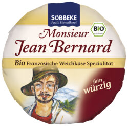 Söbbeke Bio Weichkäse Monsieur Jean Bernard würzig 60 % Fetti i. Tr. 500g