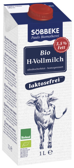Söbbeke Haltbare Bio-Vollmilch, laktosefrei 1l