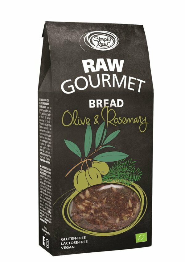 Simply Raw RAW GOURMET BREAD Olive & Rosemary 6 x 90g