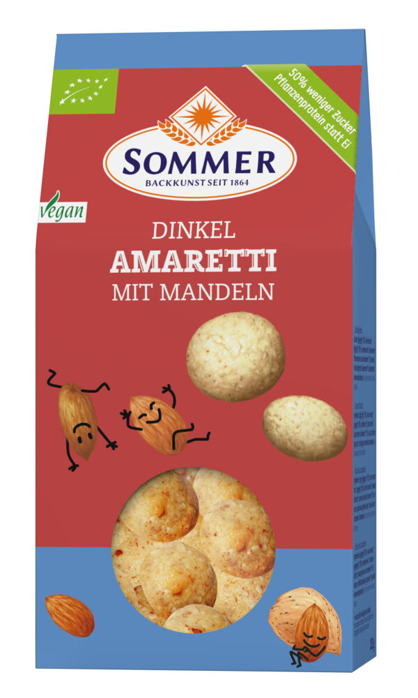 Sommer & Co. Bio Dinkel Amaretti mit Mandeln vegan 125g