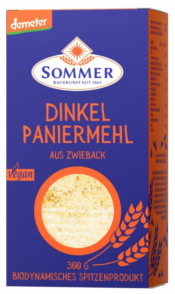 Sommer & Co. Demeter Dinkel Paniermehl aus feinem Zwieback 6 x 300g