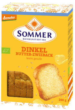Sommer & Co. Demeter Dinkel Butter-Zwieback 200g