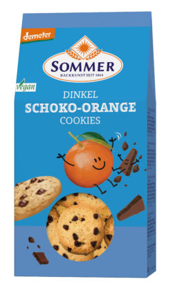 Sommer & Co. Demeter Dinkel Schoko-Orange Cookies, vegan 150g
