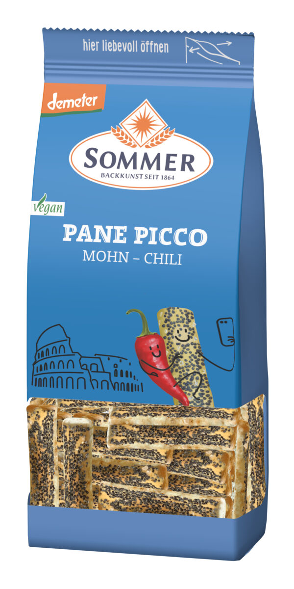 Sommer & Co. Demeter Pane Picco Mohn 6 x 150g