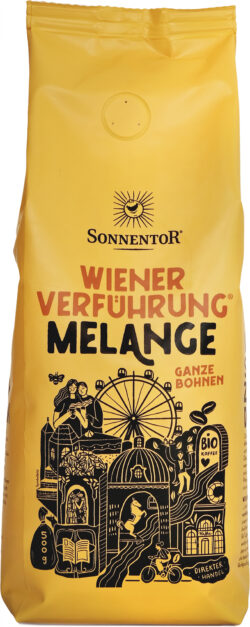 Sonnentor Melange Kaffee ganze Bohne Wiener Verführung®, Packung 500g