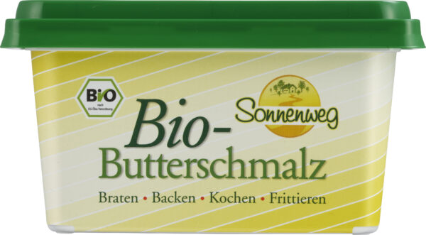 Sonnenweg Bio-Butterschmalz 2 kg Karton DE-ÖKO-006 - Herkunft: EU-Landwirtschaft 8 x 250g