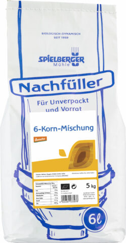 Spielberger Mühle 6-Korn-Mischung, demeter - Nachfüller für Unverpackt und Vorrat 5kg