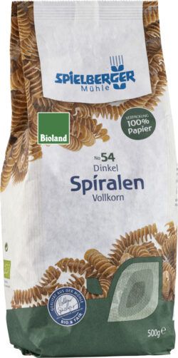 Spielberger Mühle Dinkel Spiralen Vollkorn, bioland 500g ***
