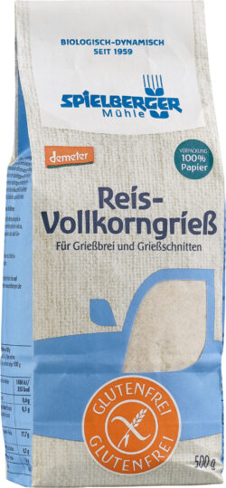 Spielberger Mühle Glutenfreier Reis-Vollkorngrieß 4 x 500g