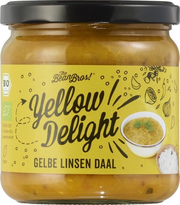 The Bean Bros! Yellow Delight - Gelbe Linsen Daal 6 x 380g