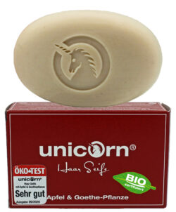 Unicorn ® Apfel-Haarseife mit Goethepflanzen-Extrakt 20 x 16g