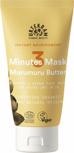 Urtekram 3 Minutes nährende Gesichtsmaske Murumuru Butter 75ml