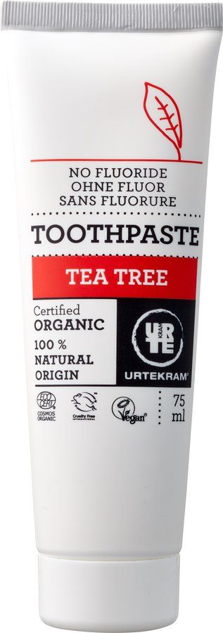 Urtekram Tea Tree Toothpaste ohne Fluorid 6 x 75ml
