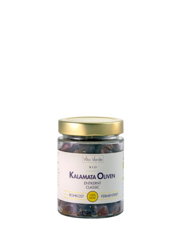 Vita Verde Kalamata Oliven entkernt classic 180 g in 100 % Rohkostqualität 7 x 180g