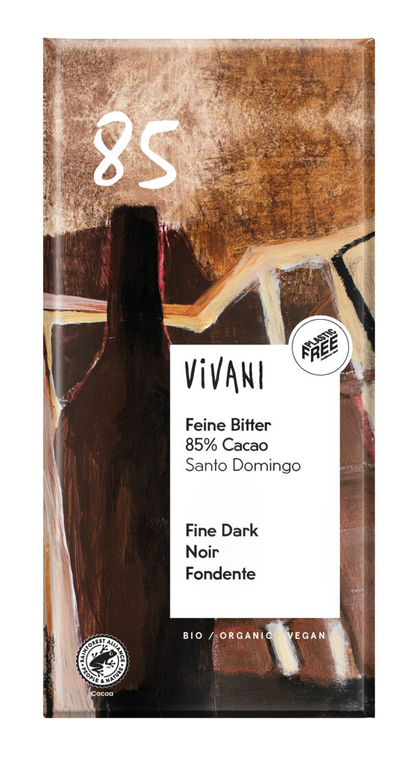Vivani Feine Bitter Schokolade 85 % Cacao Santo Domingo 10 x 100g