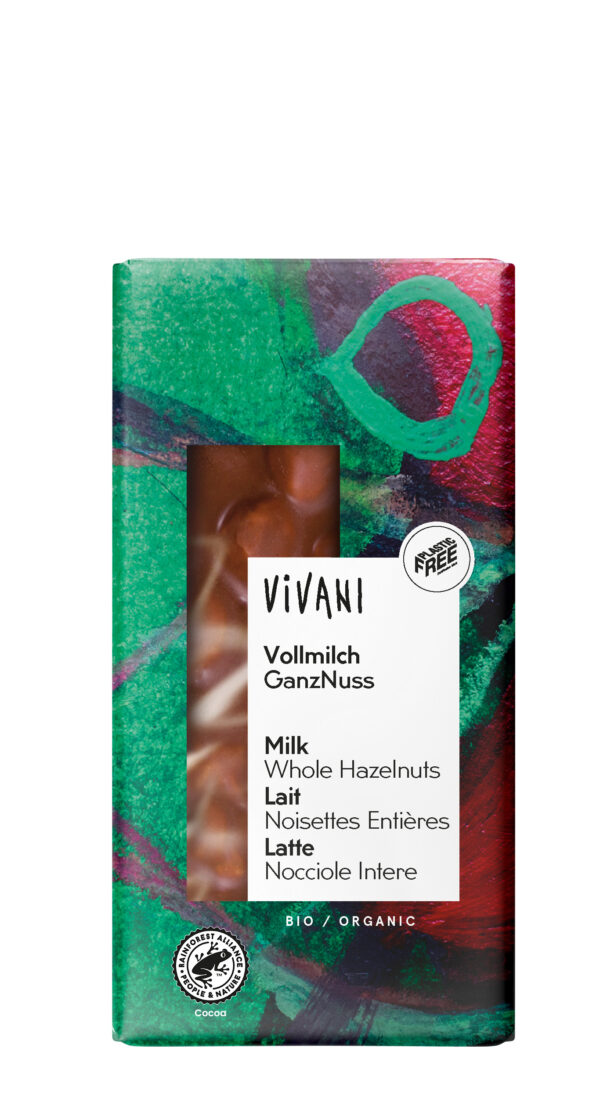 Vivani Vollmilch Schokolade GanzNuss 100g
