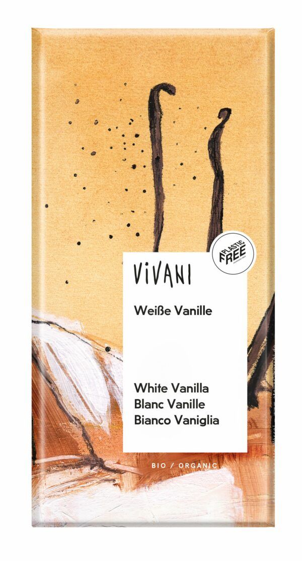 Vivani Weiße Schokolade mit Vanille 80g