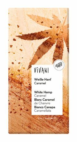 Vivani Weiße Vanille Hanf Caramel Crunch 80g
