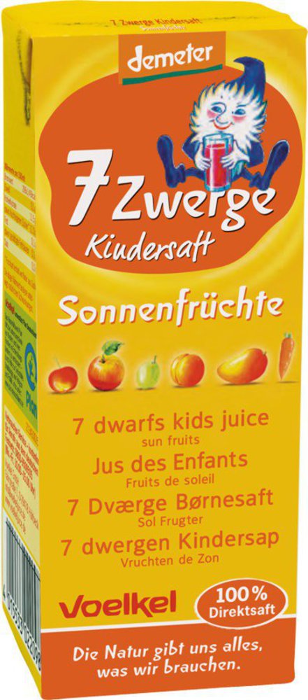 Voelkel 7 Zwerge Kindersaft - Sonnenfrüchte 10 x 0,2l