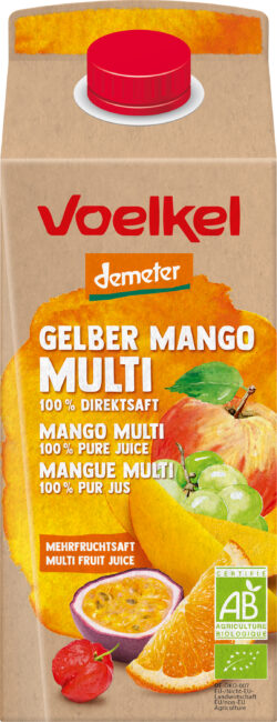 Voelkel Gelber Mango Multi 100% Direktsaft 1,0l Elopak, pfandfrei 6 x 0,75l