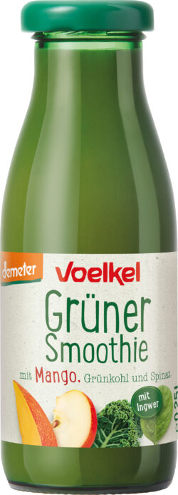 Voelkel Grüner Smoothie mit Mango Grünkohl Spinat 0,25l Einweg 6 x 0,25l