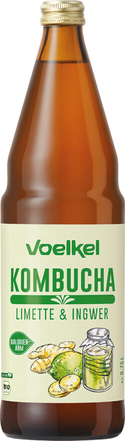 Voelkel Kombucha Limette & Ingwer 6 x 0,75l