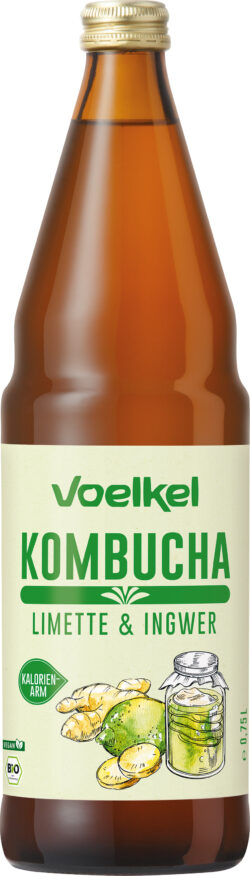 Voelkel Kombucha Limette & Ingwer 6 x 0,755