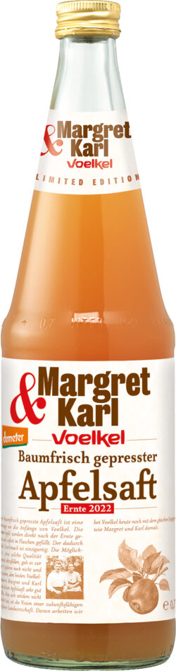 Voelkel Margret & Karl Baumfrisch gepresster demeter Apfelsaft 0,7l Mehrweg 6 x 0,7l