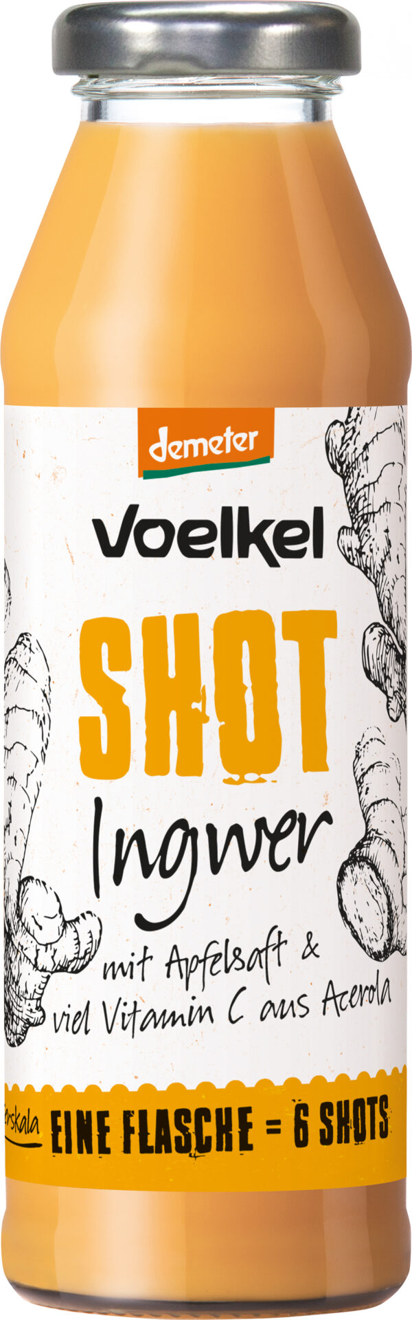 Voelkel Shot Ingwer 6 x 0,28l