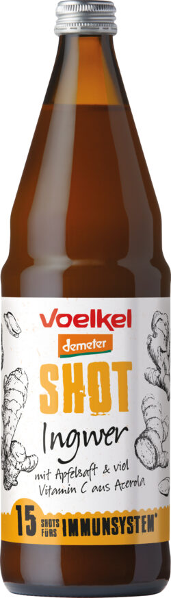 Voelkel Shot Ingwer mit Apfelsaft und viel Vitamin C aus Acerola 0,75l