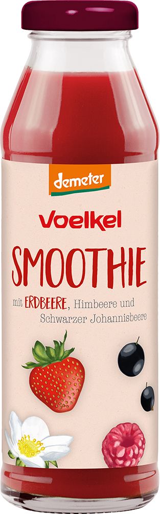 Voelkel Smoothie mit Traubensaft, Apfelmark und Erdbeermark 6 x 0,28l