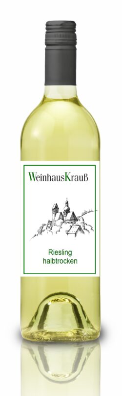 Weinhaus Krauss Bio Riesling halbtrocken 0,75 L Basic Linie 6 x 0,75l