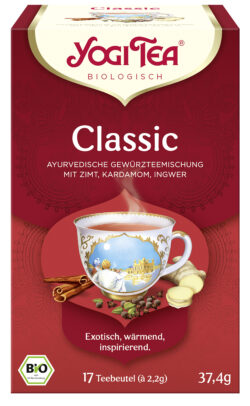 YOGI TEA ® Classic, Bio - Gewürztee mit Zimt, Kardamom und Ingwer 6 x 37,4g