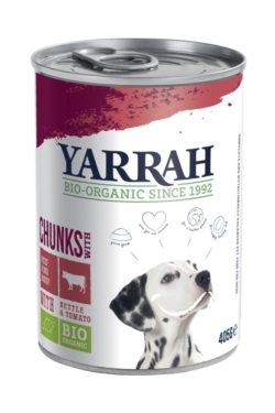 Yarrah Organic Petfood B.V. Bio Hund Dose Bröckchen Huhn & Rind 12 x 405g