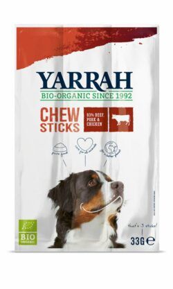 Yarrah Organic Petfood B.V. Bio Hund Snack Kaustange mit Rind 25 x 33g