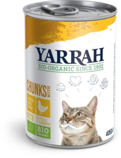Yarrah Organic Petfood B.V. Yarrah Bio Katze Dose Bröckchen getreidefrei Huhn 12 x 405g