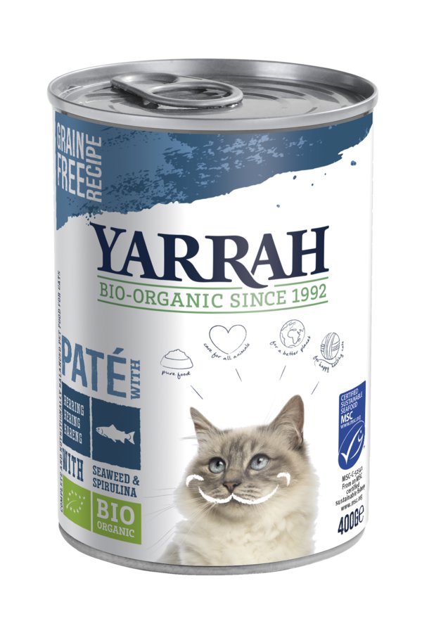 Yarrah Organic Petfood B.V. Bio Katze Dose Pastete getreidefrei Fisch (MSC) 400g