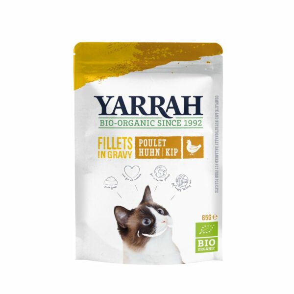 Yarrah Katzen Bio Pouch Filets mit Huhn in soße 14 x 85g