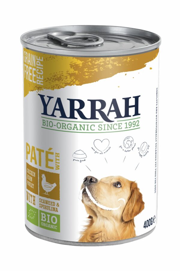 Yarrah Organic Petfood B.V. Bio Hund Dose Pastete getreidefrei Huhn 400g